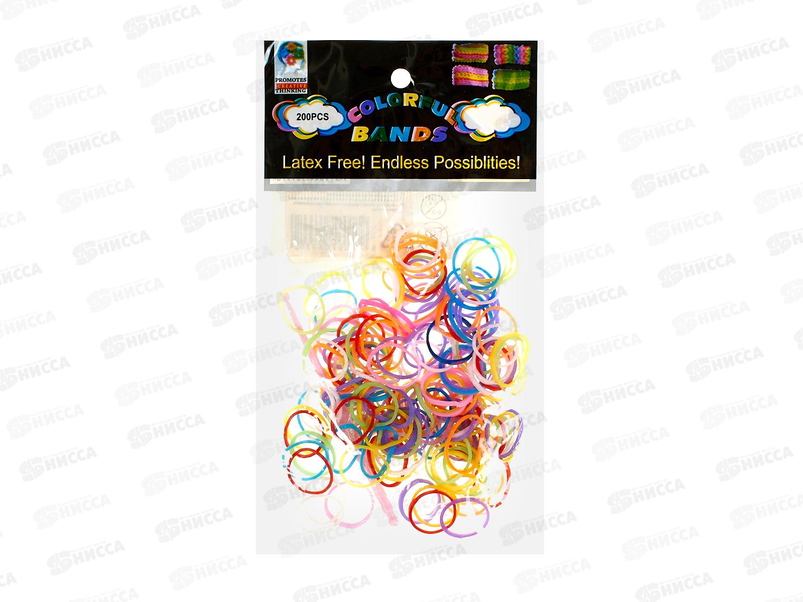 Украшения и аксессуары-набор "Модница" 41204 резиночки для плетения цветные с крючком, 100726337/NN