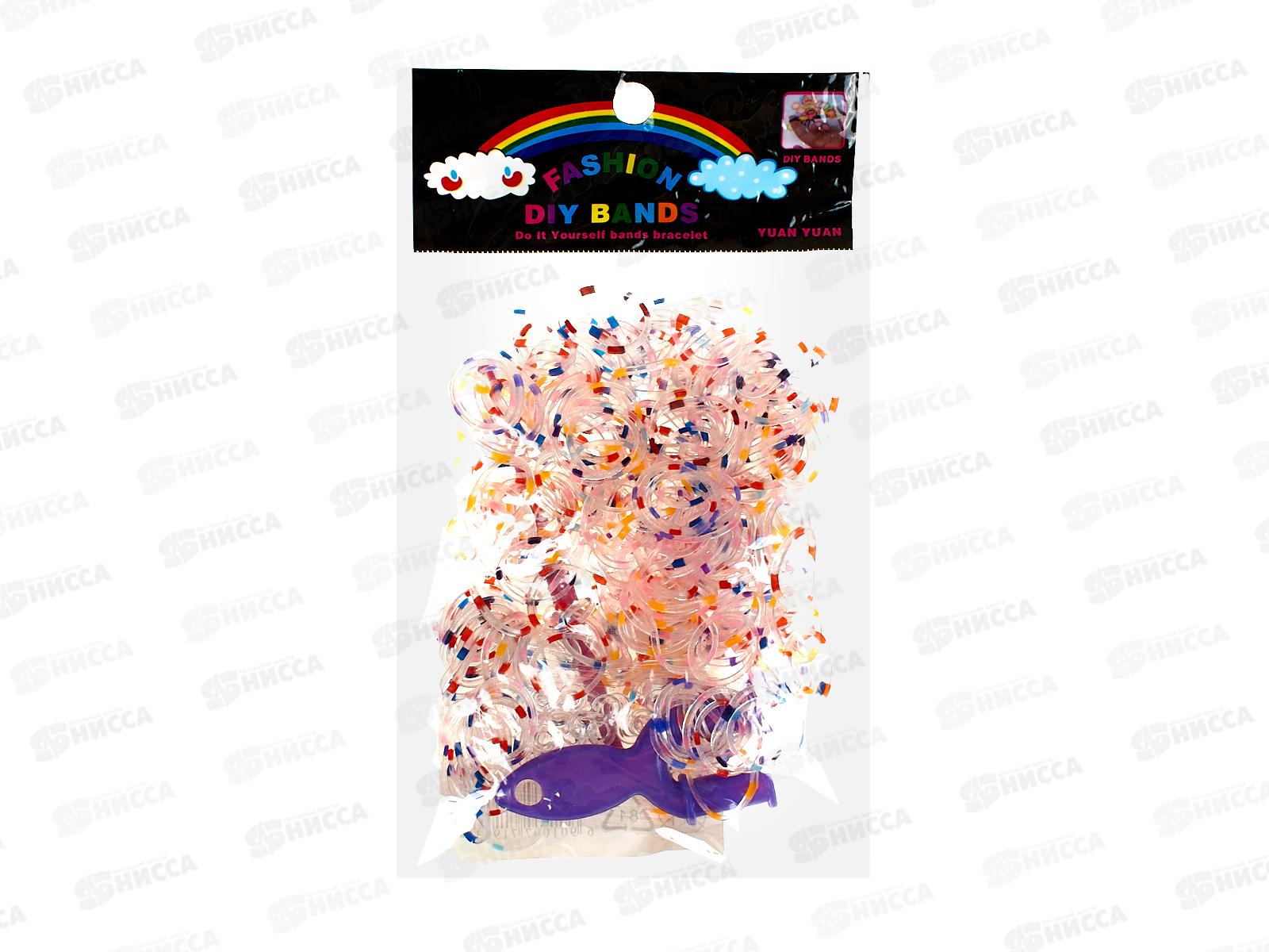 Украшения и аксессуары-набор &quotМодница&quot 41209 резиночки для плетения цветные с крючком и рогаткой 100771993/NN в пакете