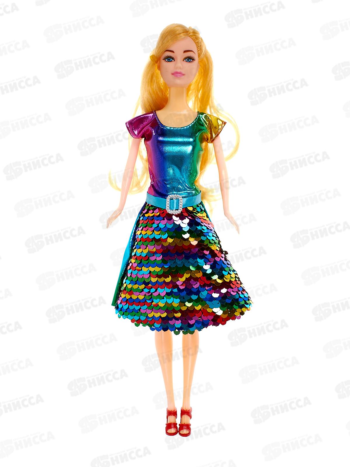 Кукла-модель 29см в платье с пайетками, 1000012