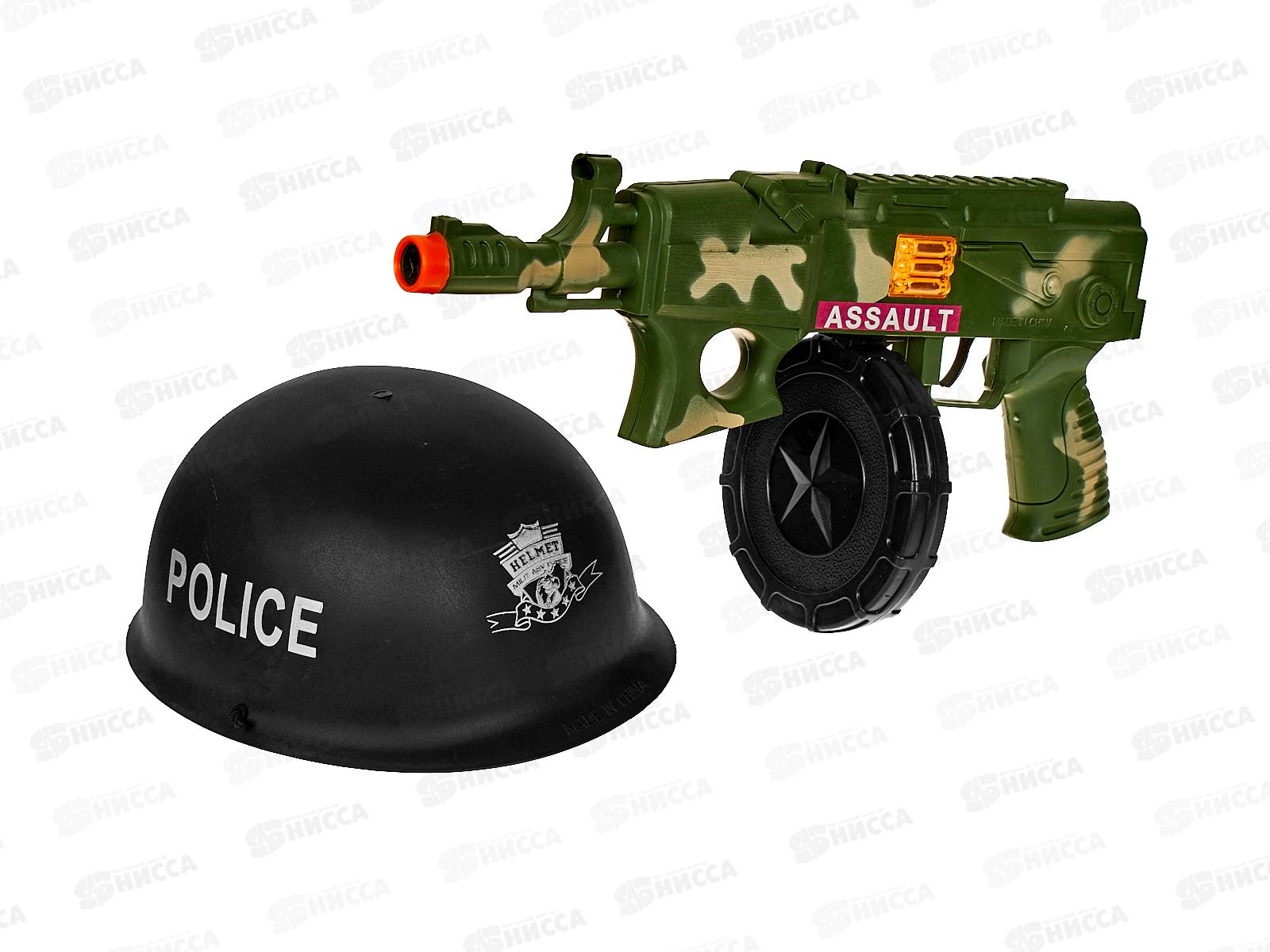 Набор оружия &quotПолиция&quot 1002199 (автомат-трещотка, каска)