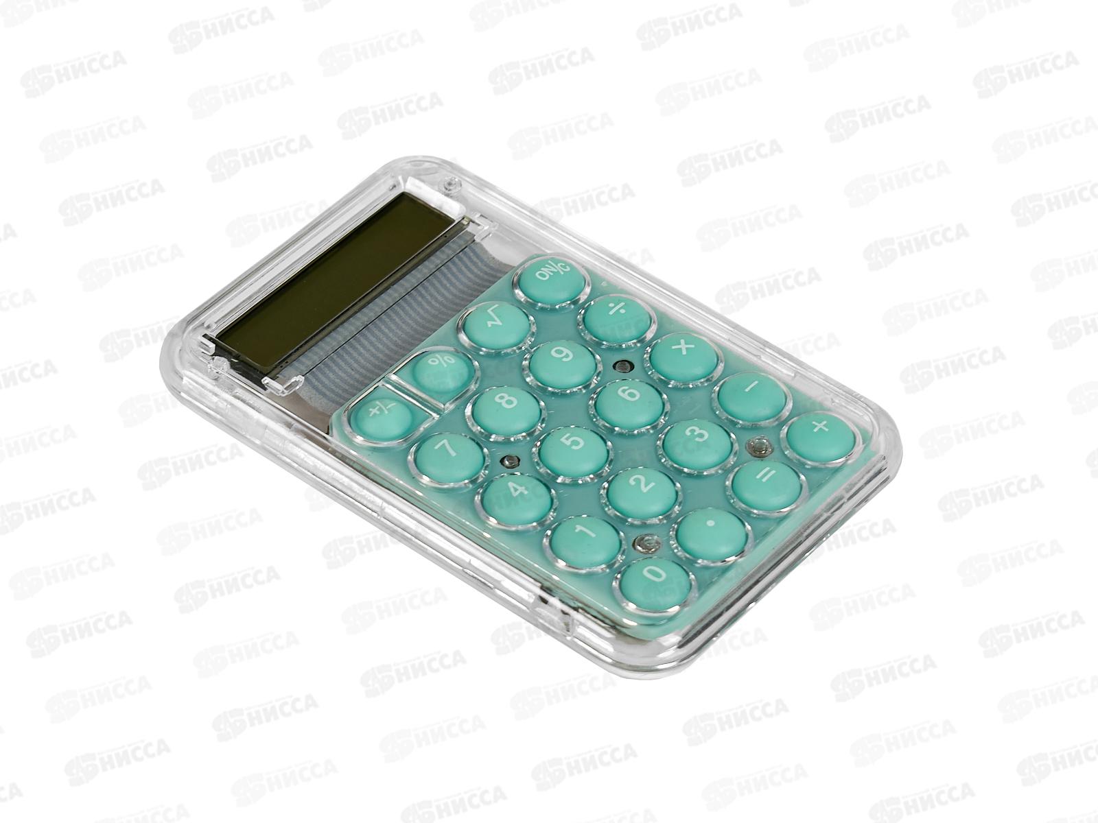 Калькулятор Basir 8раз. Детский прозрач. зеленый KK-1020-4 *1