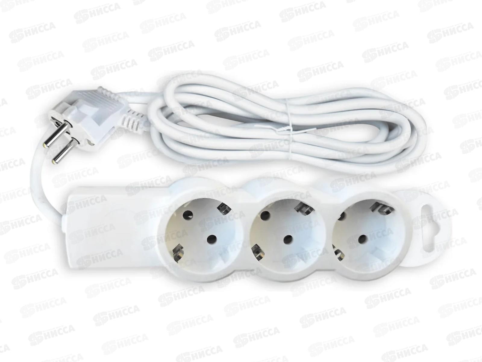 Удлинитель СПУТНИК Mi303CE 3метра  3розетки, ПВС 3*1мм 16А IP20 *35