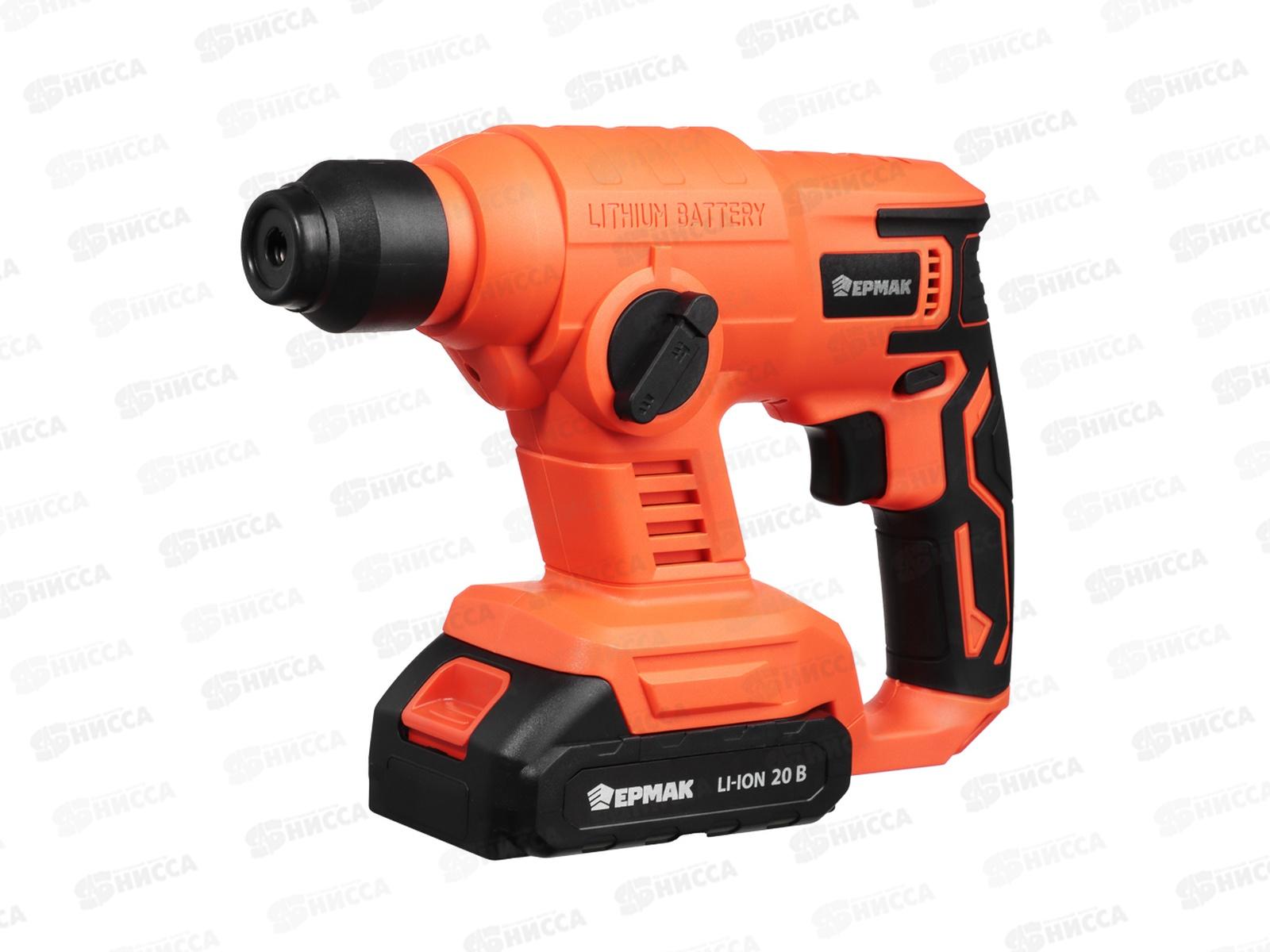 Перфоратор на АКБ 20В Ермак 3000уд/мин 1,50Дж 691-059 г