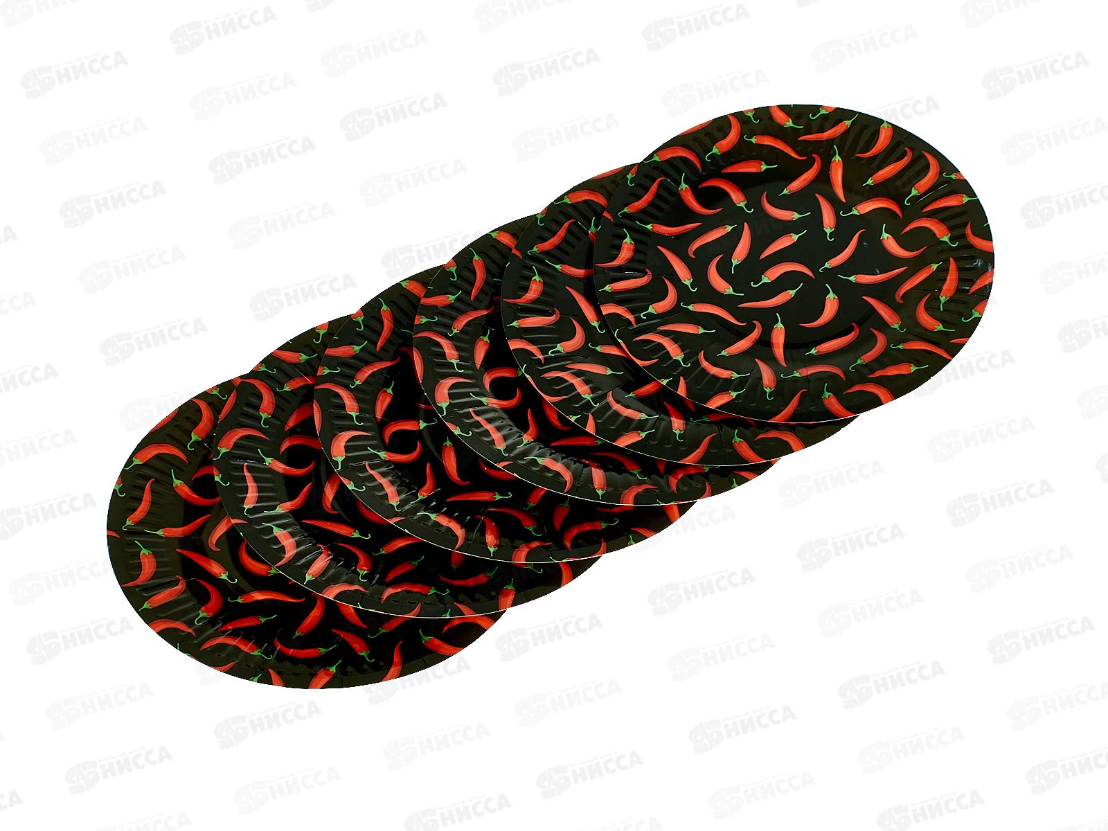 Тарелка бумажная  Акад d-18см 6шт синие с золотой печатью MNZP-UA14-PLT18-H6