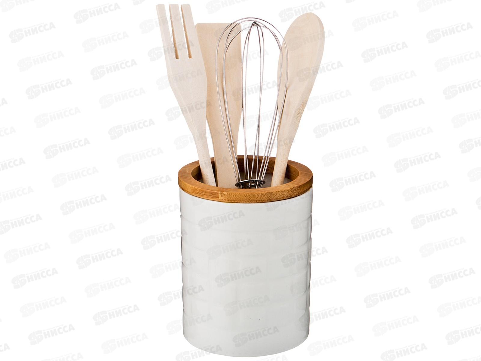 Набор кухонных приборов Lefard Native 4пр подставка 10*13см 587-111