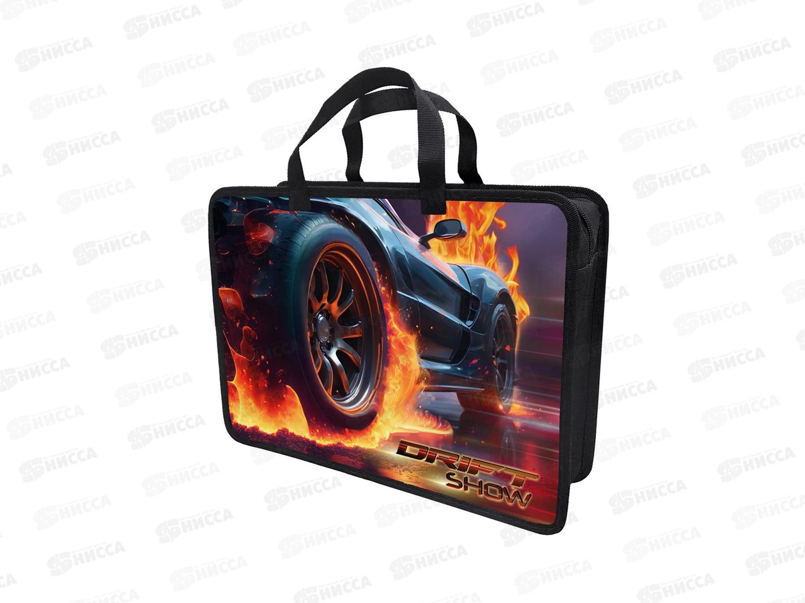 Папка-портфель A4 Lamark Drift show, молн.с ручк. 035 *10