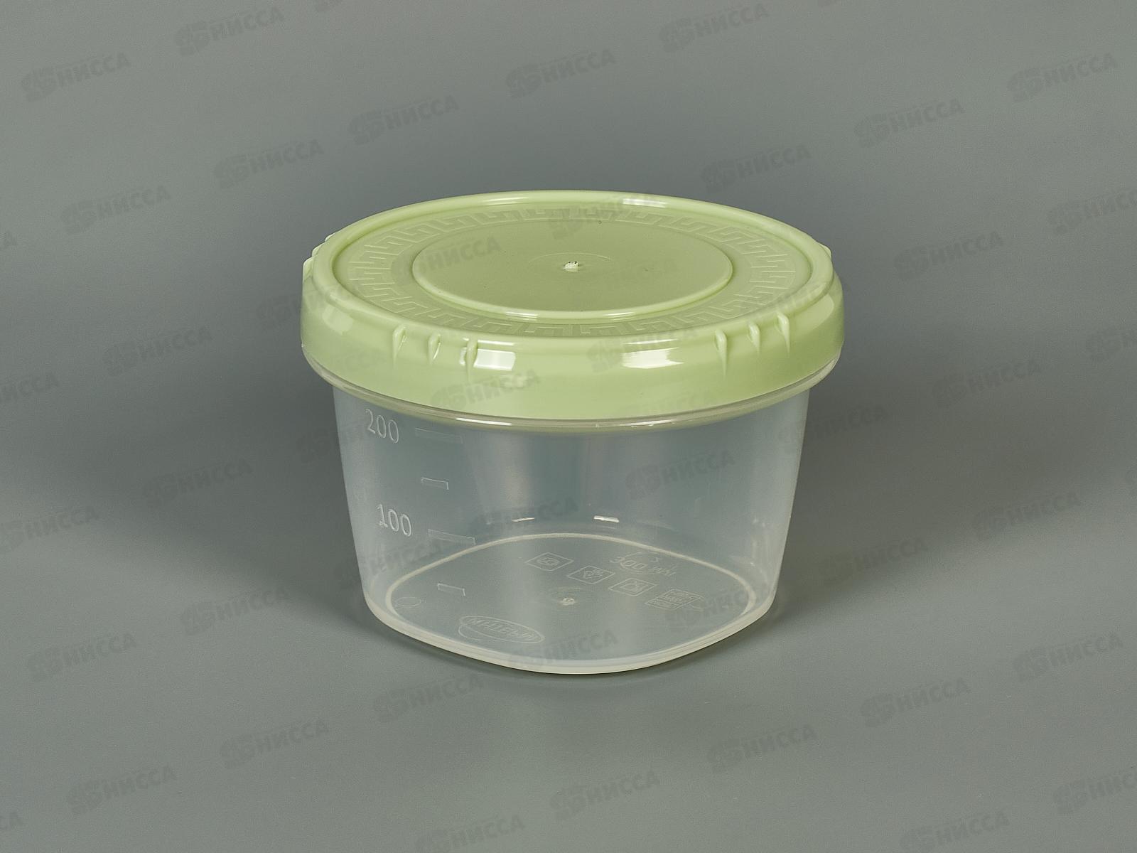 Емкость (Банка) 300мл оливковая , крышка *60