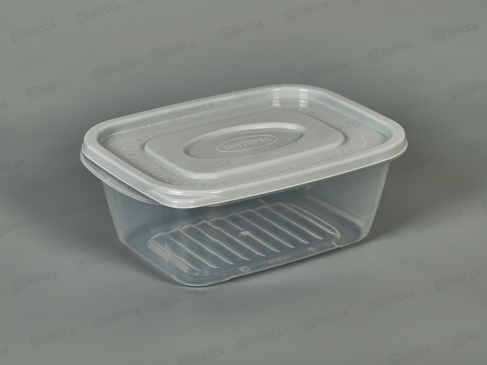 Контейнер 0,6л с серой крышкой *50  ИНТ