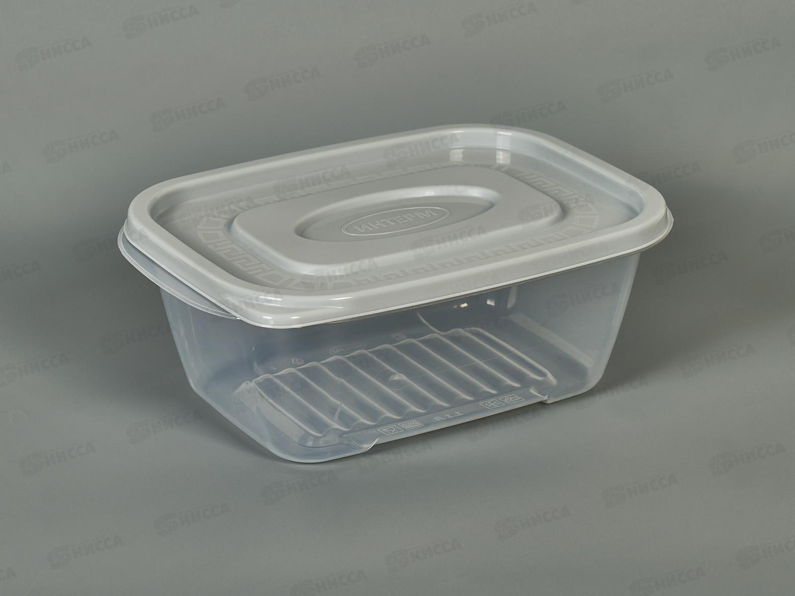 Контейнер 1,1л с серой крышкой *50  ИНТ