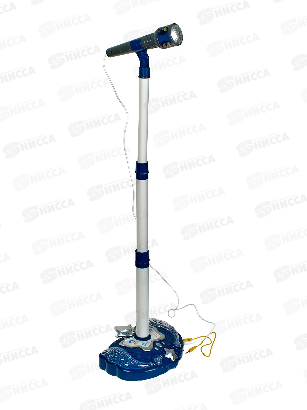 Микрофон на стойке со светом и звуком, 2983065 в коробке 19*6,5*35,5