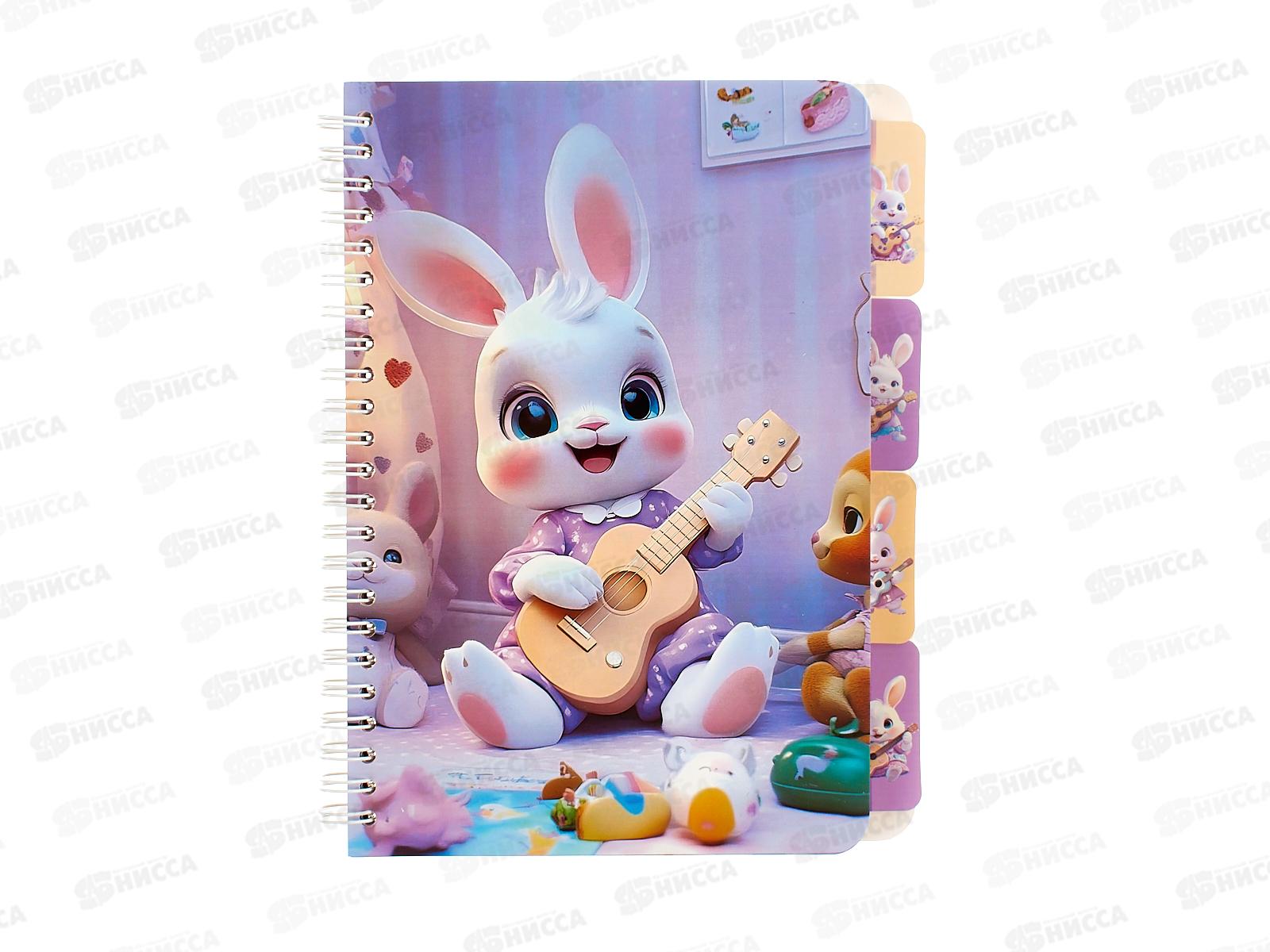 Блокнот 60л MAZARI Зайка,14*21см греб. M-3289 *12