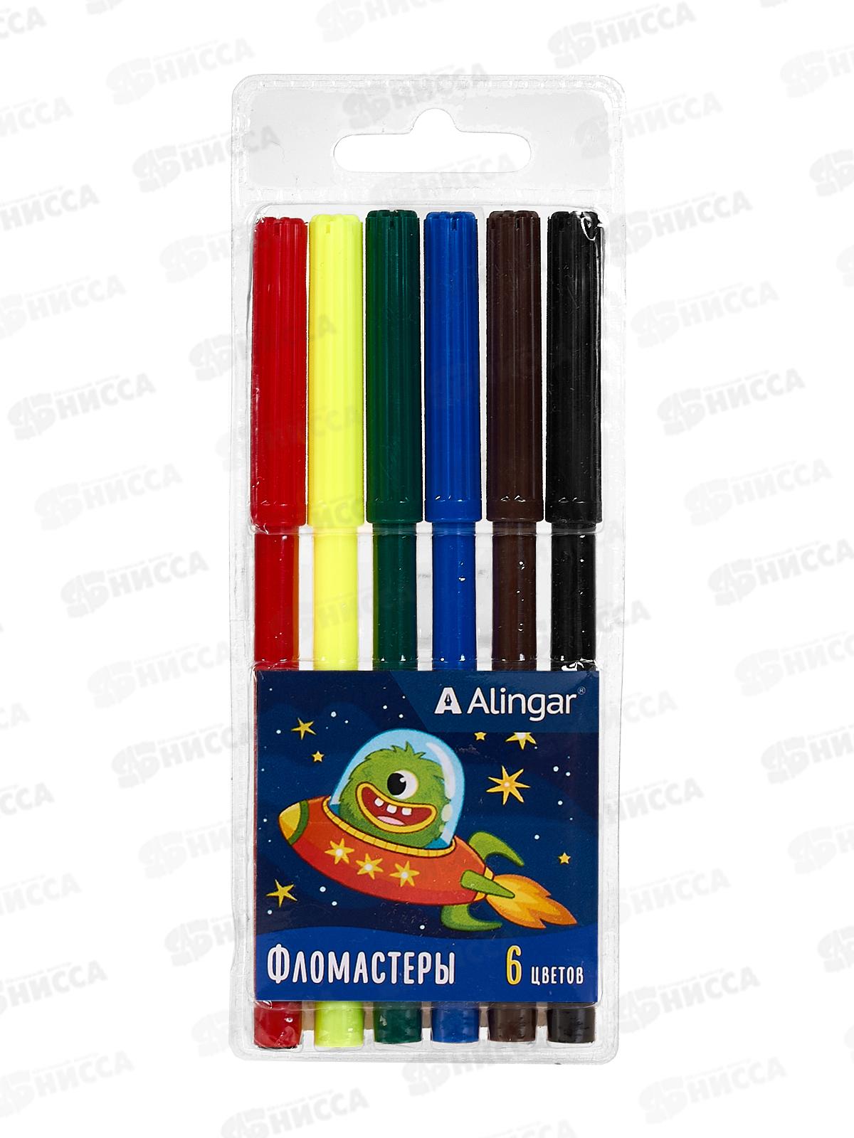 Фломастеры  6цв. Alingar Монстрики,блист,Al8972*60