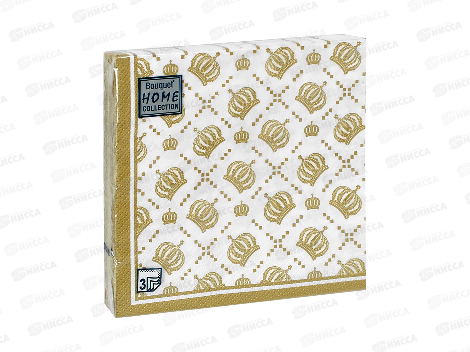 Салфетки 3 слойные 20 листов 33*33 Art Bouquet Корона империи *12 42321