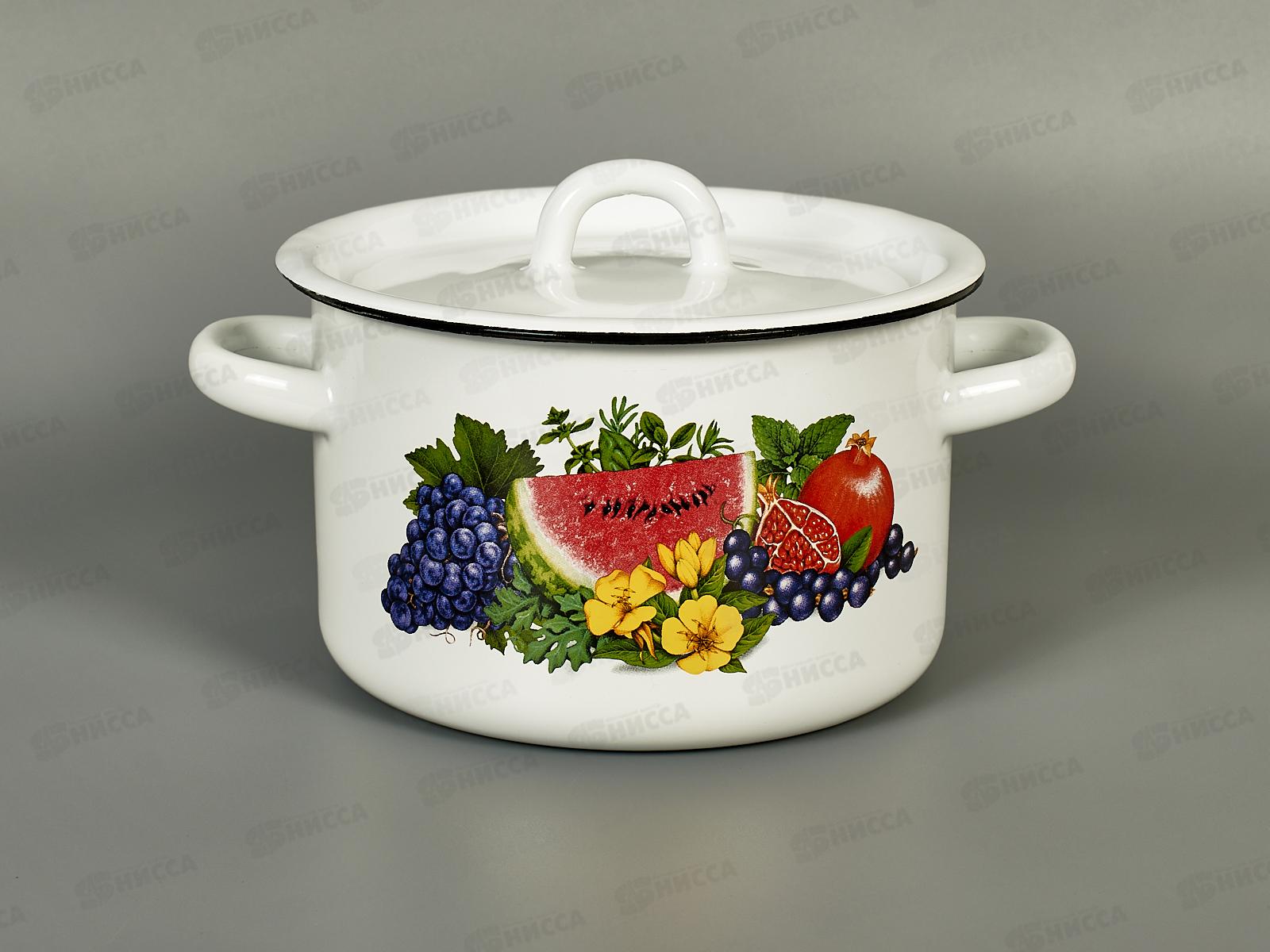 Кастрюля 2,0л эмал.с рис. 01-1610.1/4 Свежесть *8