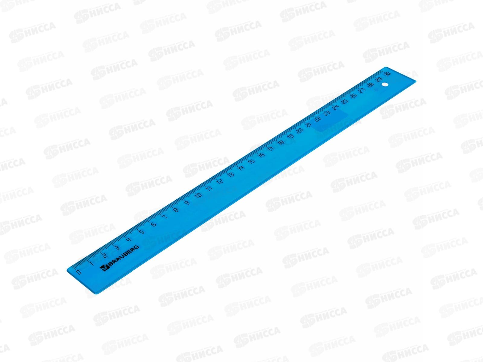 Линейка 30см BRAU Crystal тониров,210610 *24/96