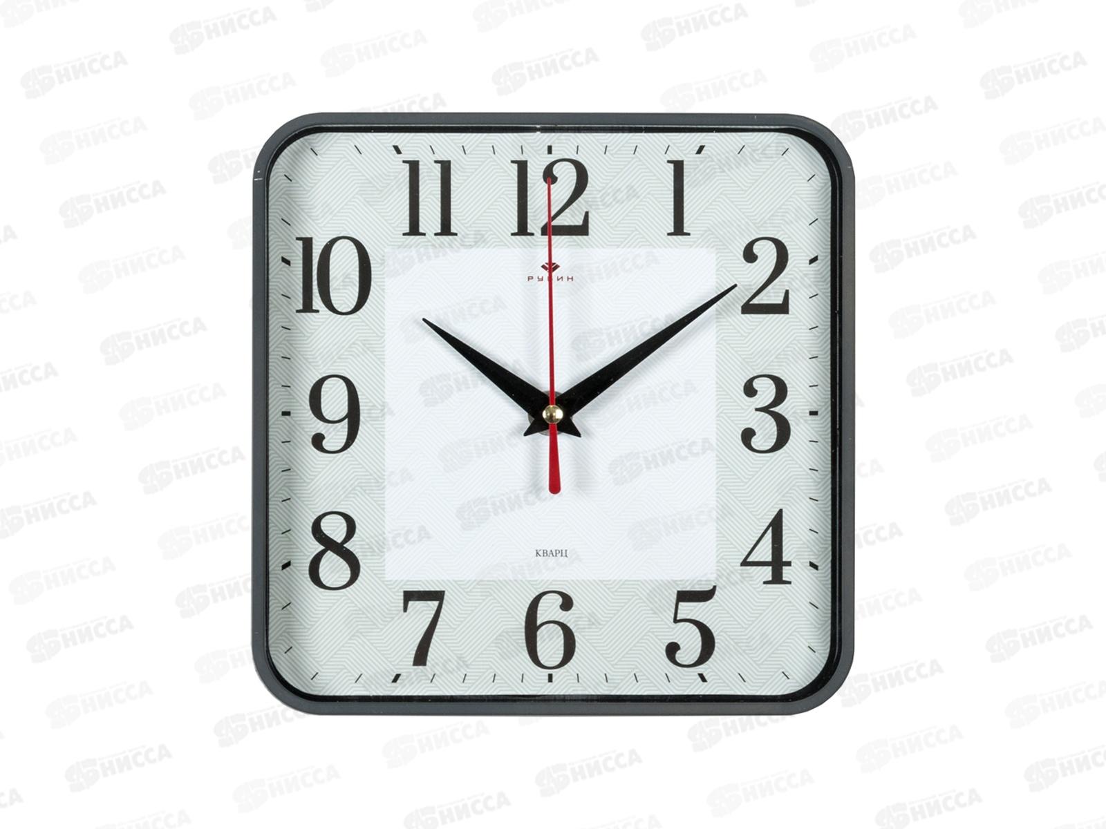 Часы &quot21 Век" 1918-107 квадрат 19*19см , сер, "Классика" Рубин