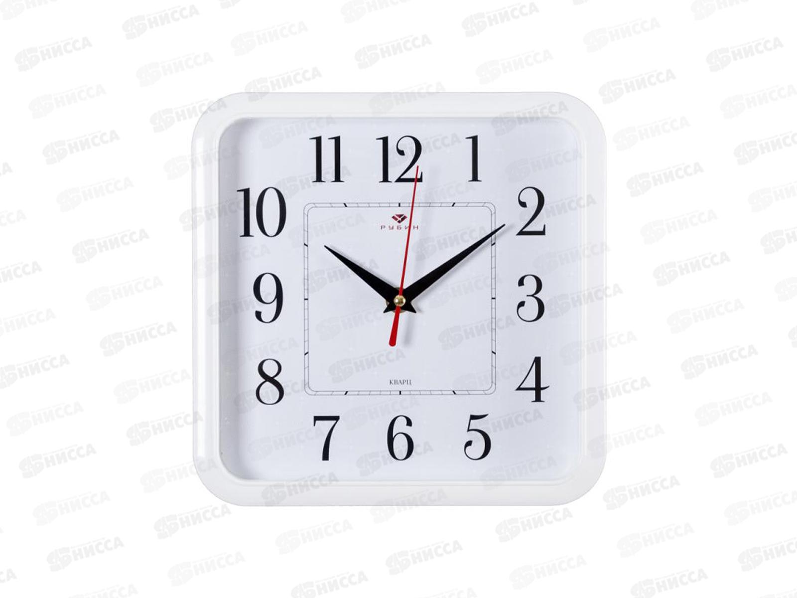 Часы &quot21 Век&quot 2323-336W &quotКлассика&quot  Рубин квадр. 22*22 корпус белый