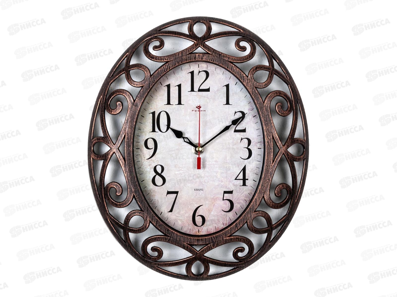 Часы &quot21 Век&quot 3126-004 Классика, черный с бронзой, овал Рубин