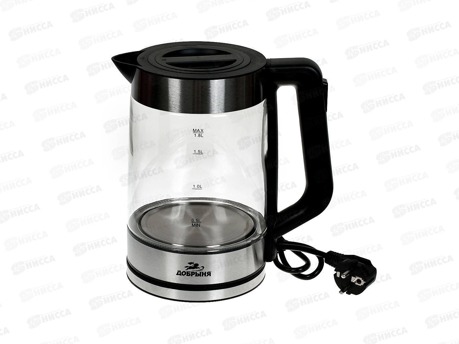 Чайник электрический DO-1263 1800Вт 1,8л стекло черный