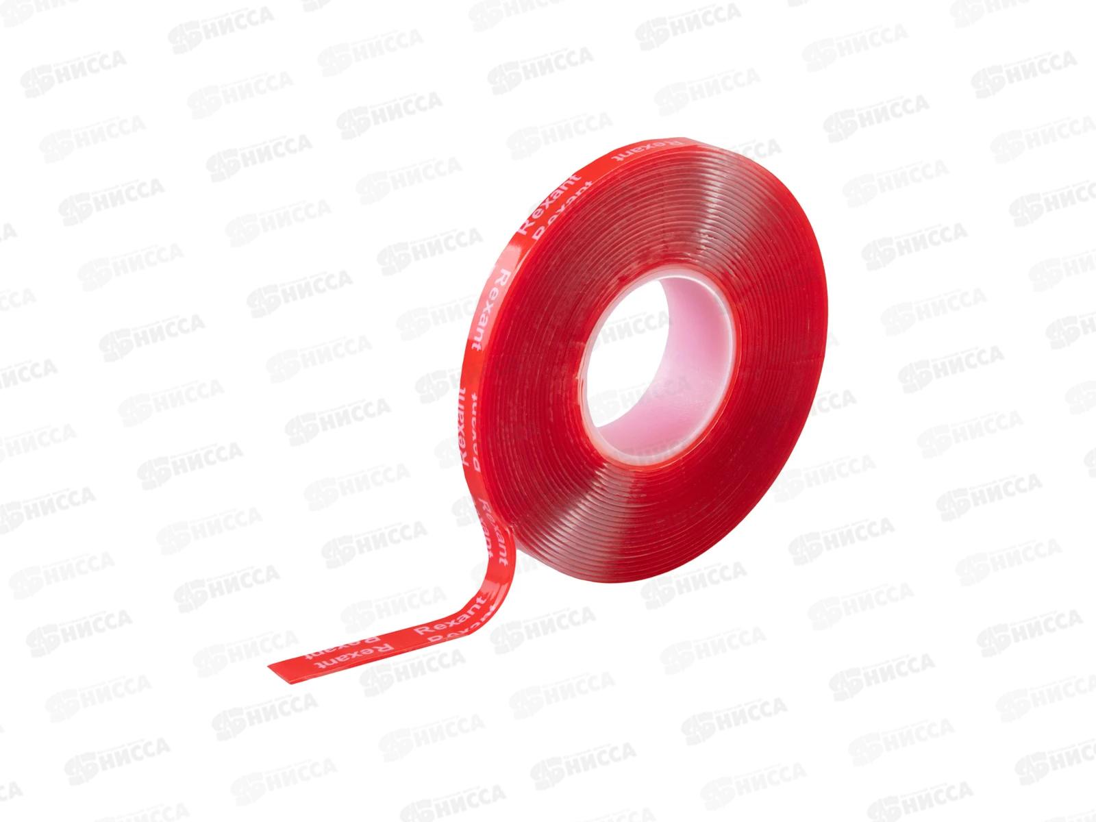 Двухсторонний скотч прозрачный  на VHB акриловой основе, 6 мм х 5 м REXANT