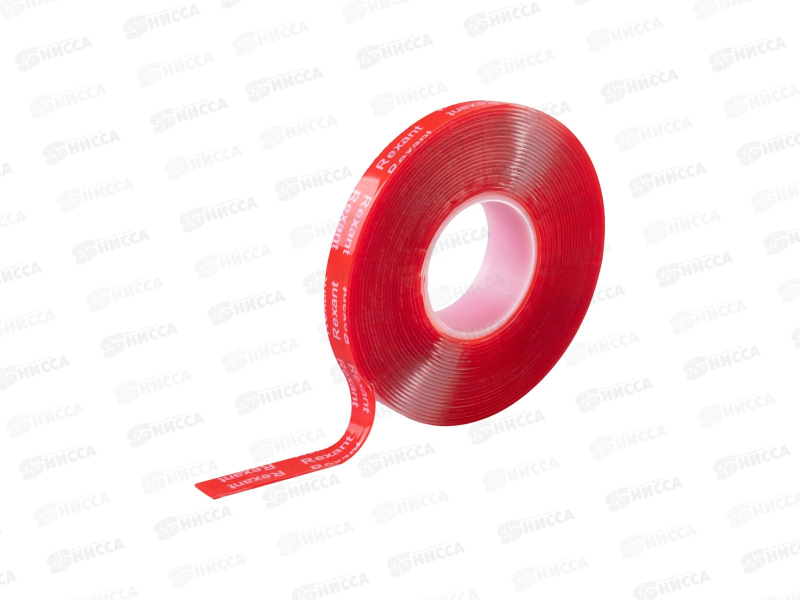 Двухсторонний скотч прозрачный  на VHB акриловой основе, 10 мм х 5 м REXANT