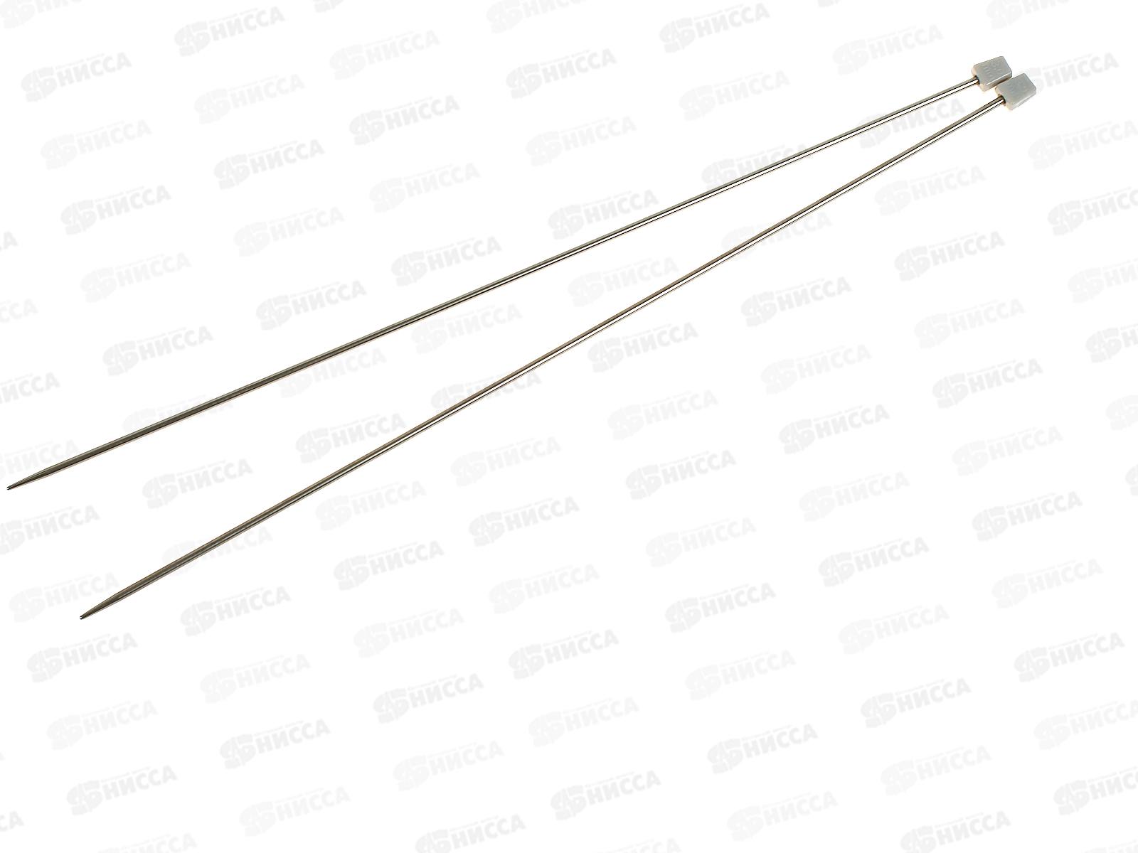 Спицы вязальные металл с фиксатором набор 2шт 35см 3мм (065618) Ж