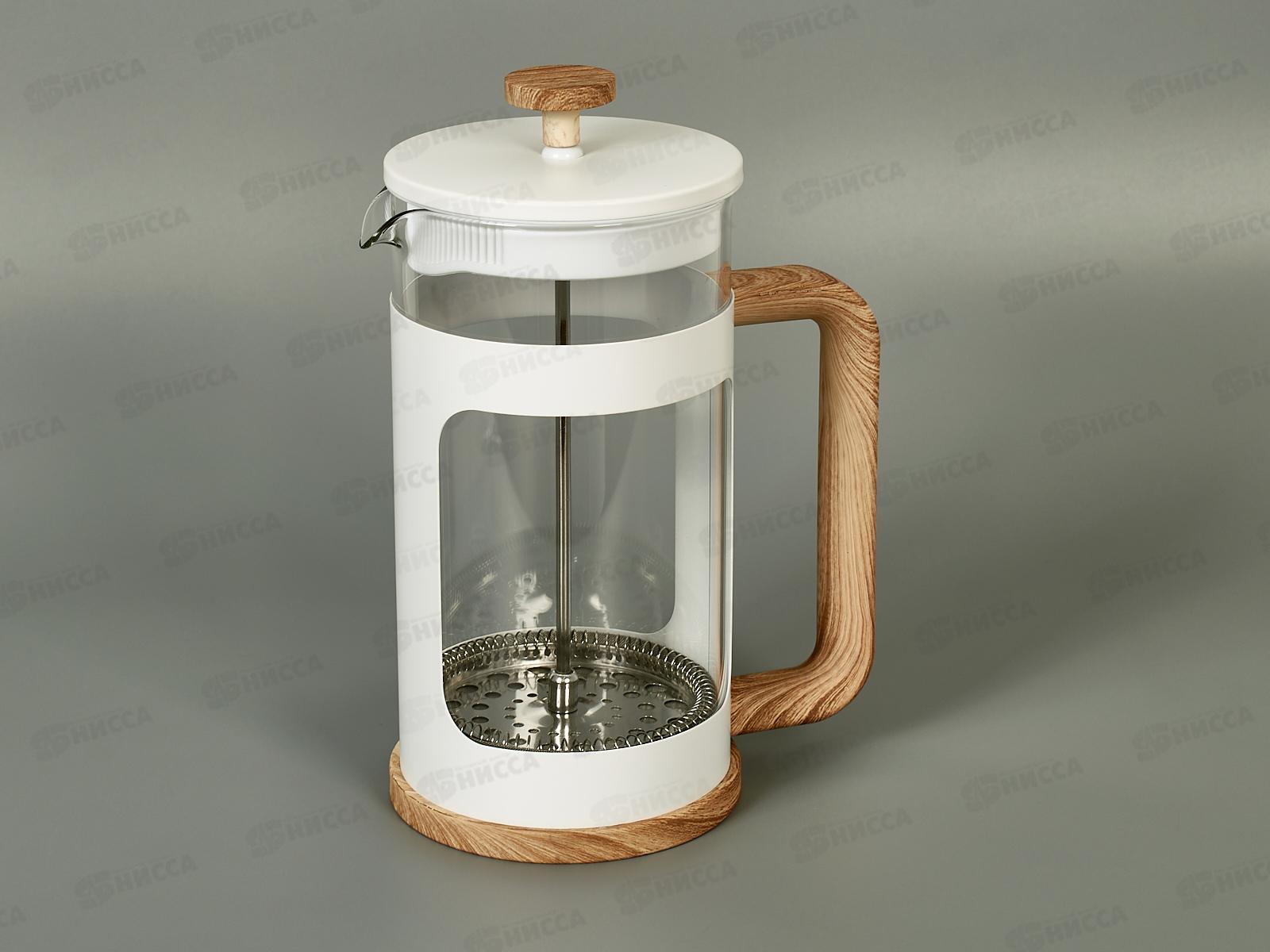 Френч-пресс 1,0л LR06-63-1000 боросиликатное стекло система фильтрации