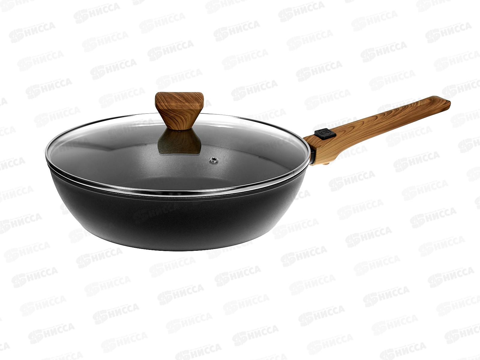 Сковорода Вок Lara Киото LR01-196-28 28*7,2см индукция крыш съем ручка