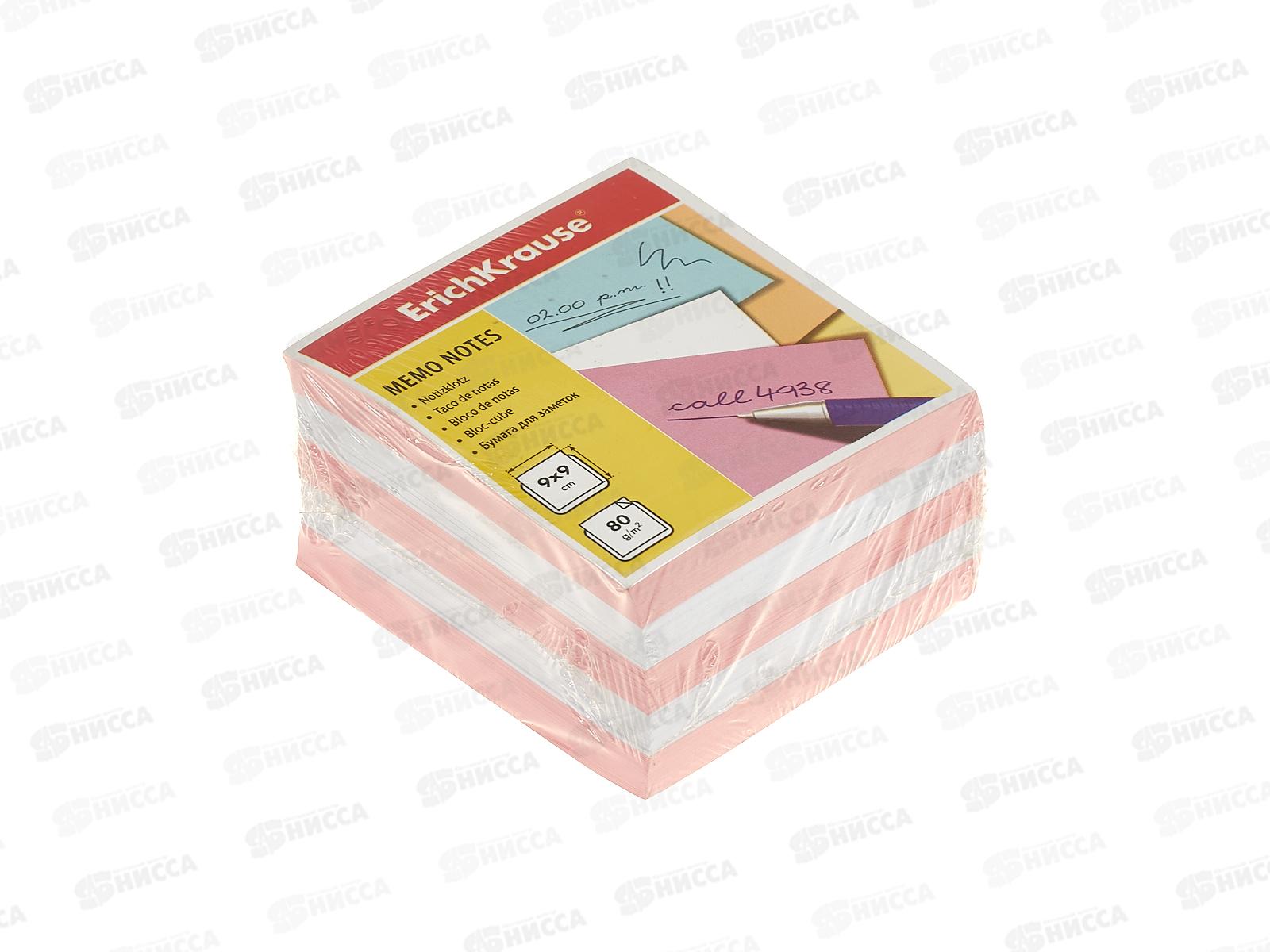 Кубарик EK 2719,  90*90*мм, 2цвета белый/розовый *24