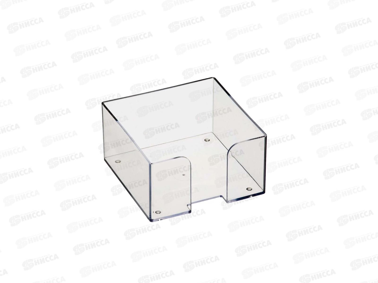 Подставка д/бум.блок  СТАММ 90*90*50мм прозр.,ПЛ61 *1