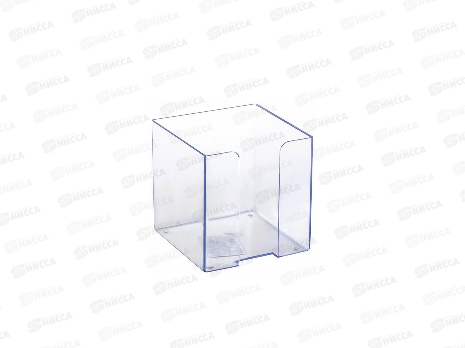 Подставка д/бум.блок  СТАММ 90*90*90мм прозр.,ПЛ41 *1