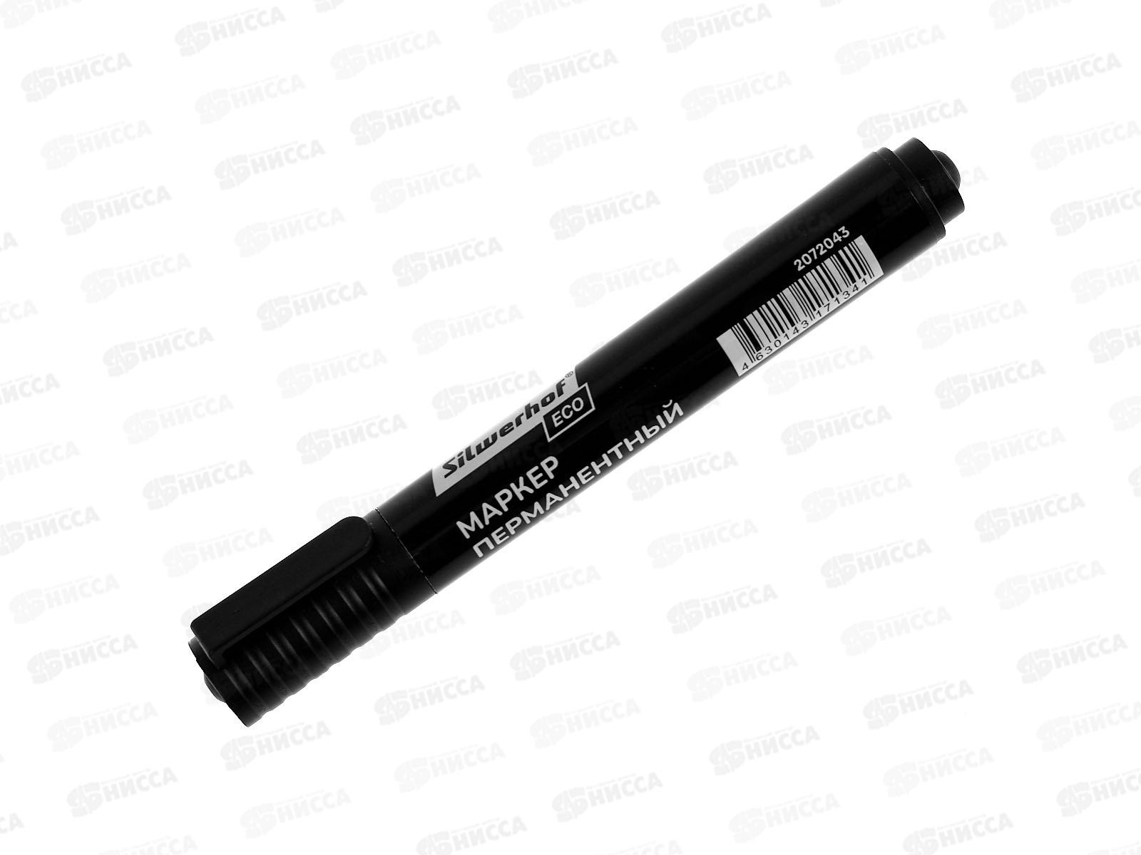 Маркер SILWERHOF Eco , 1-3мм, черн., 2072043 *50/1000