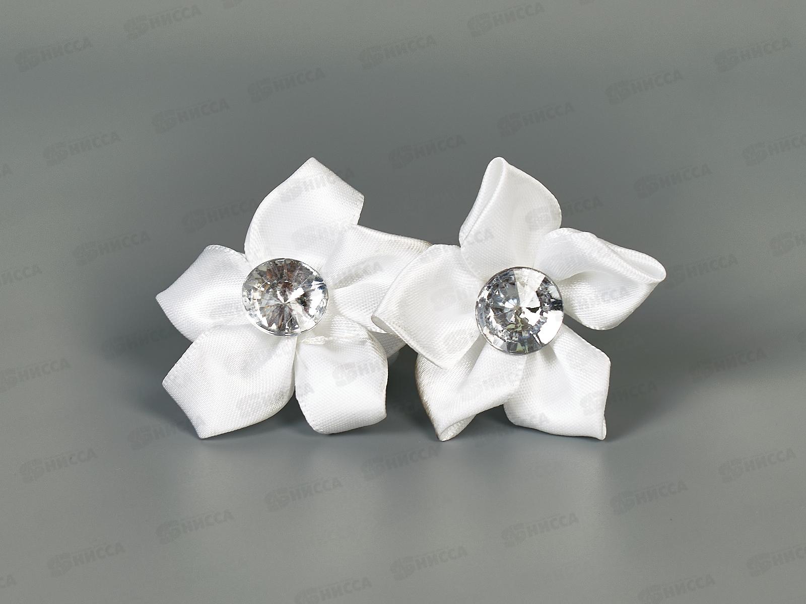 Бантик с резинкой шелк крупн камень №5284 (уп 2шт)