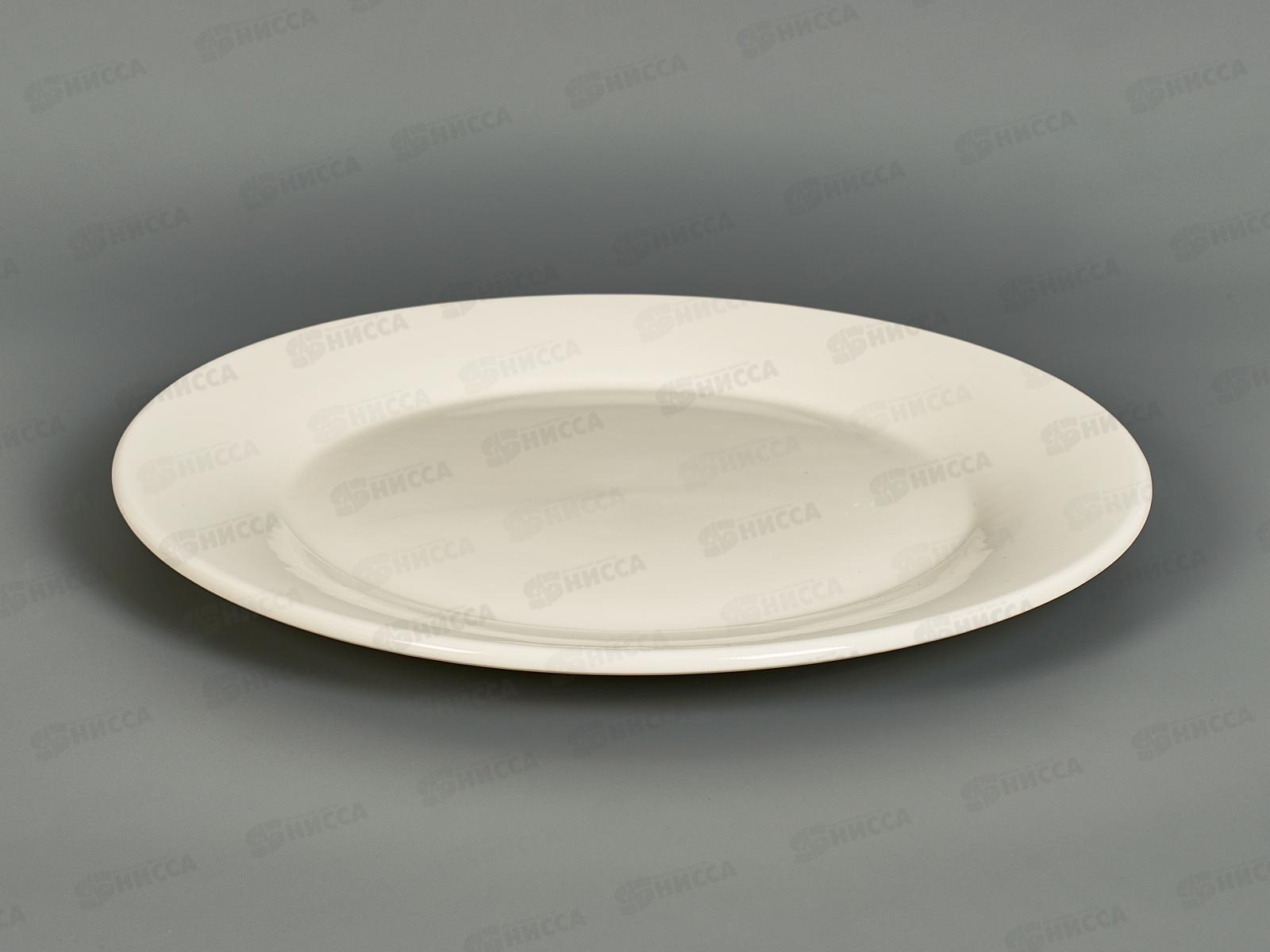 Тарелка плоская круглая d-22,5см белье т9-0007 *5/40