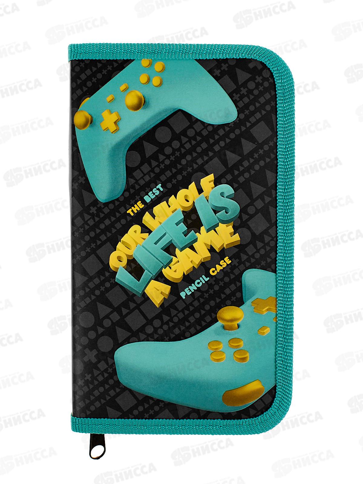 Пенал Hatber 19*11,5 Жизнь как игра 1 отд, молн., 43016 *12