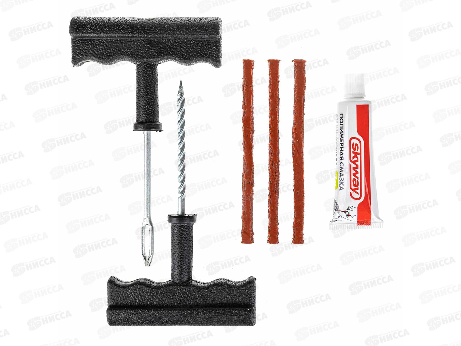 Набор для ремонта бескамерных шин 6 предметов (клей), S07502004
