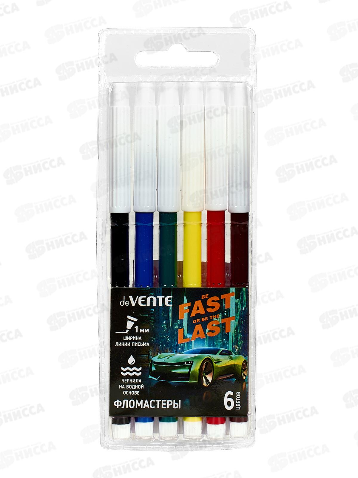Фломастеры  6цв. deVente Fast Or Last невент.колп.п/к 5080522 *24/288