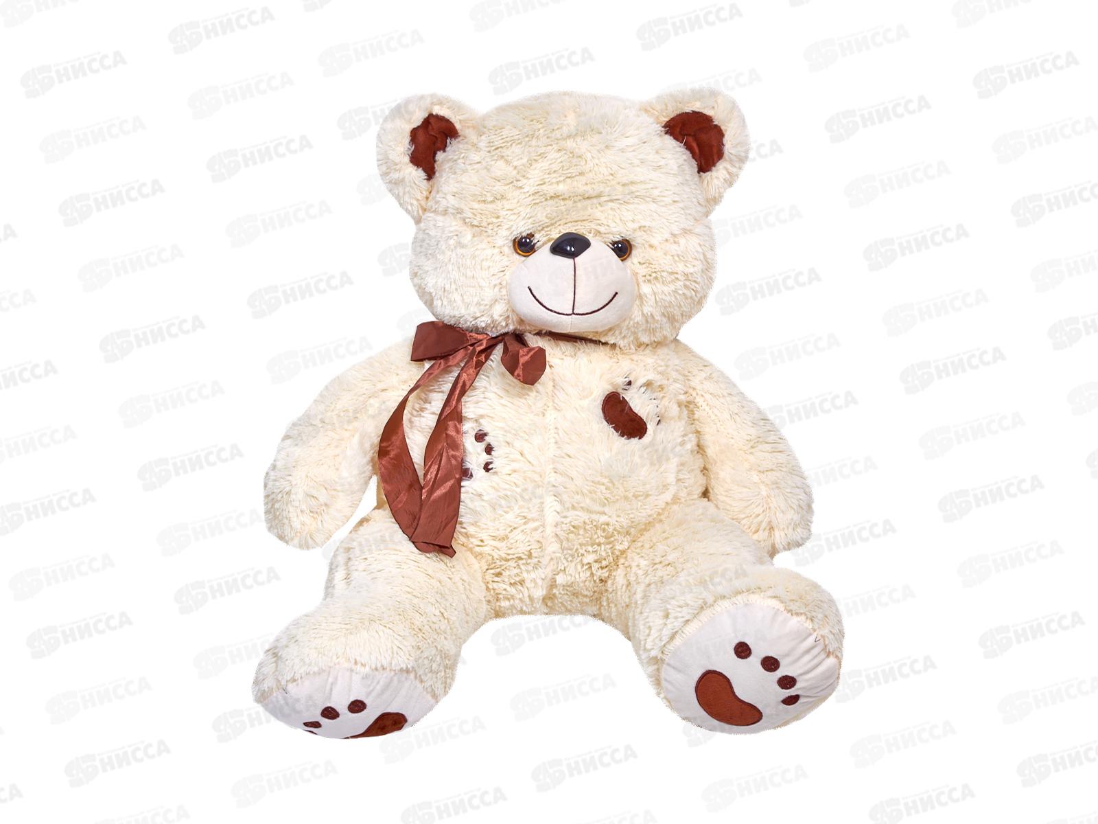 Медведь Френк 60см, МФР-90М цвет-молочный, с лентой  Мила