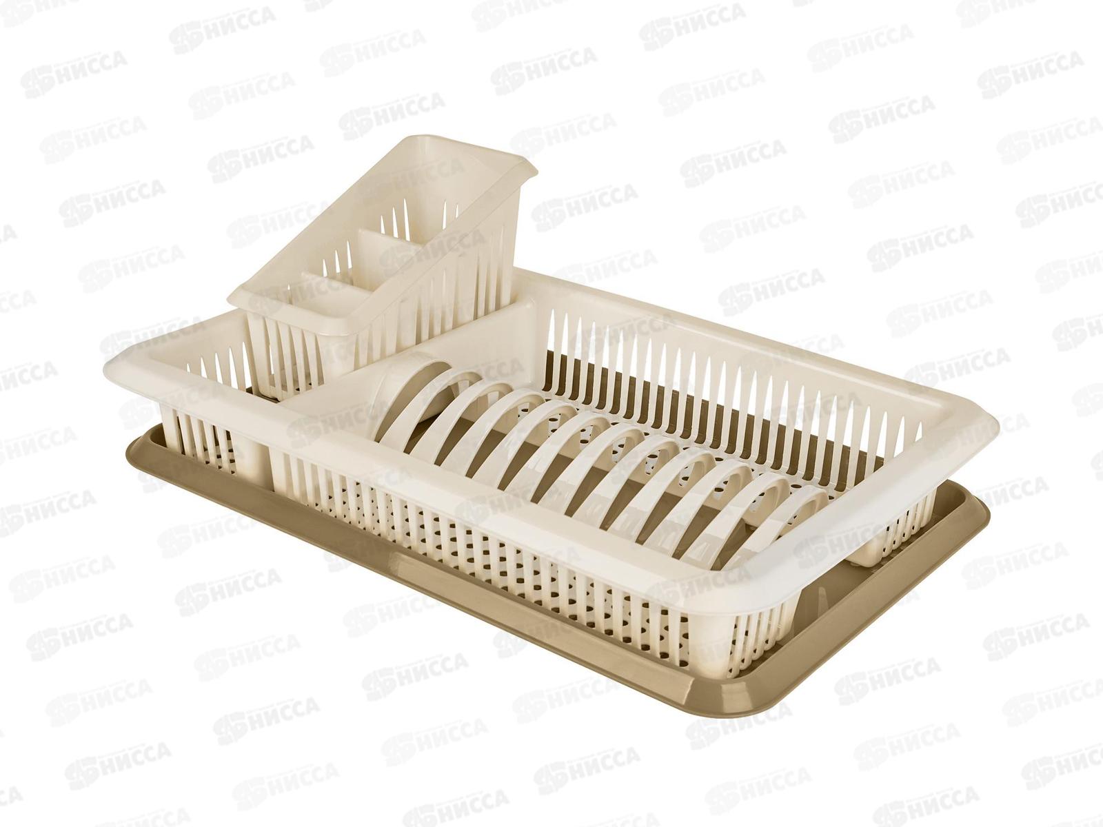 Сушилка д/посуды с поддоном &quotPlast Team&quot шок мокко РТ156212015