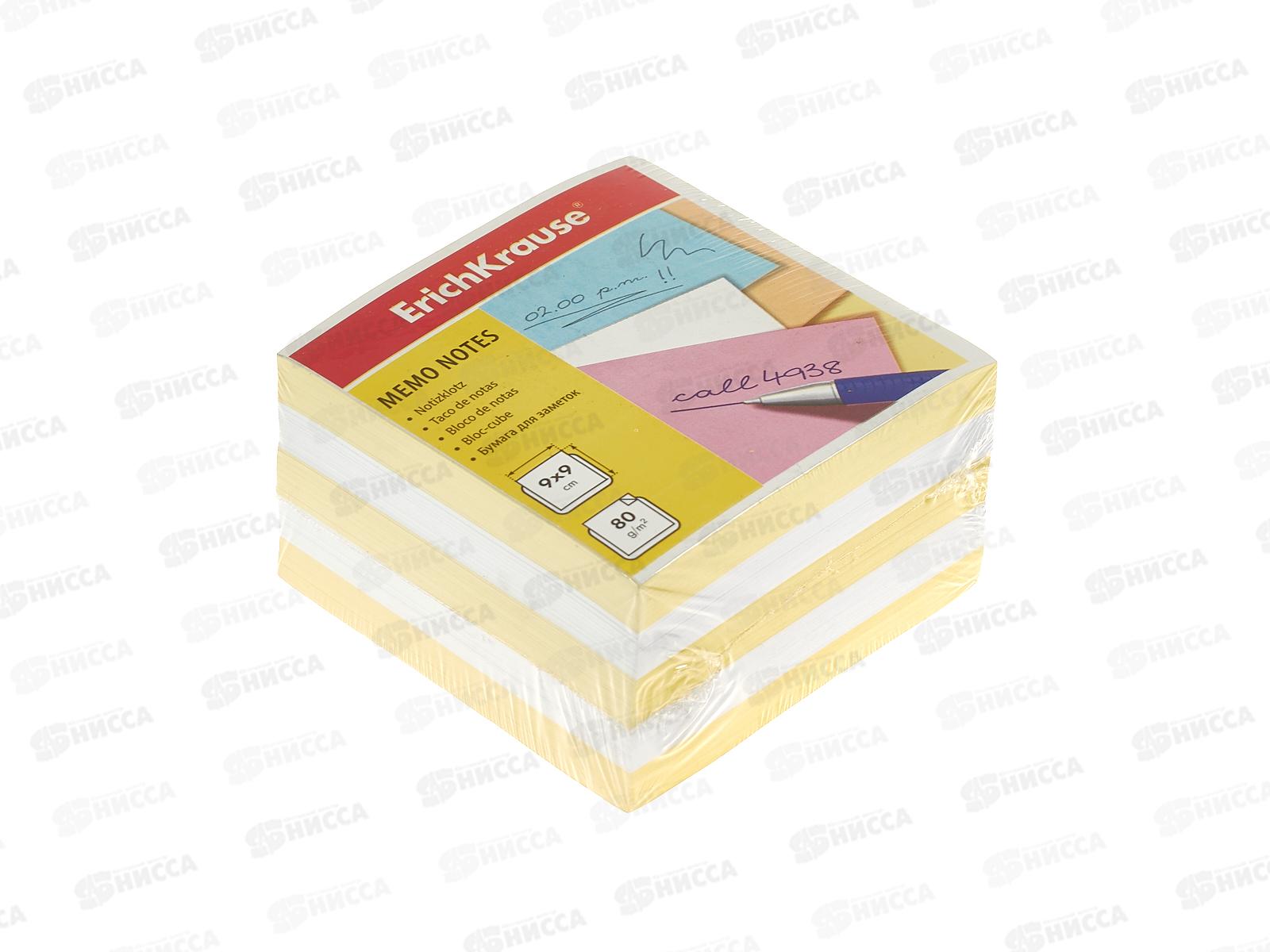 Кубарик EK 2721, 90*90*мм, 2цвета белый/желтый *24