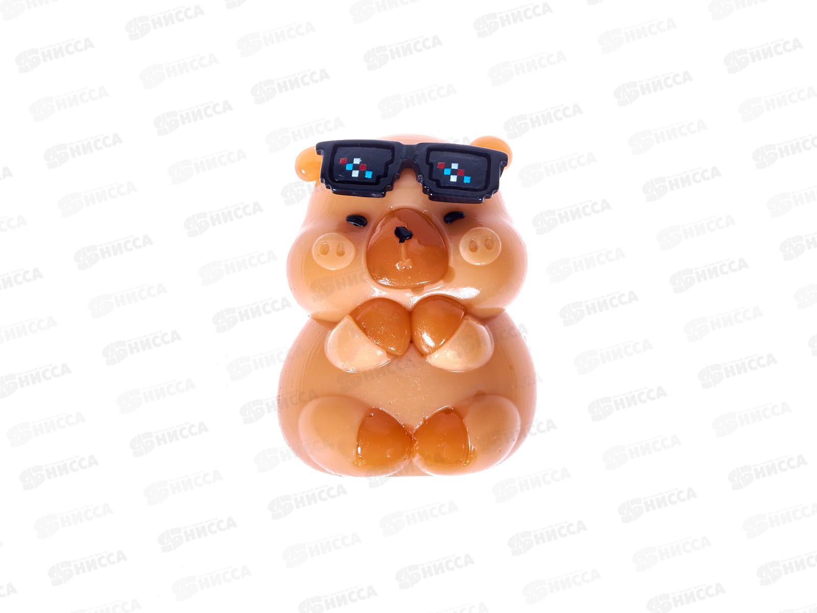 Антистресс-мялка ПГС 7*5см липуля Капибарка-модник Р2568-9 *12