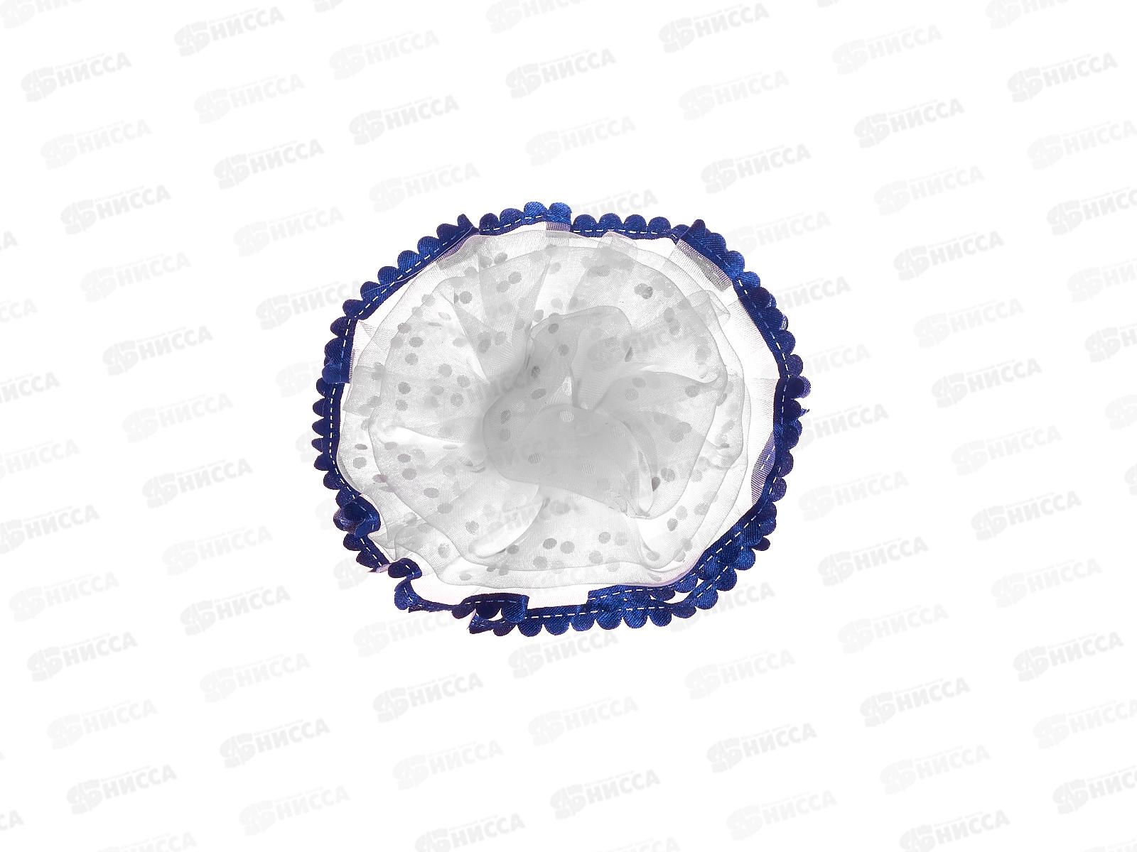 Бант д/волос &quotПринцессы&quot на резинке 11см белый 10048219