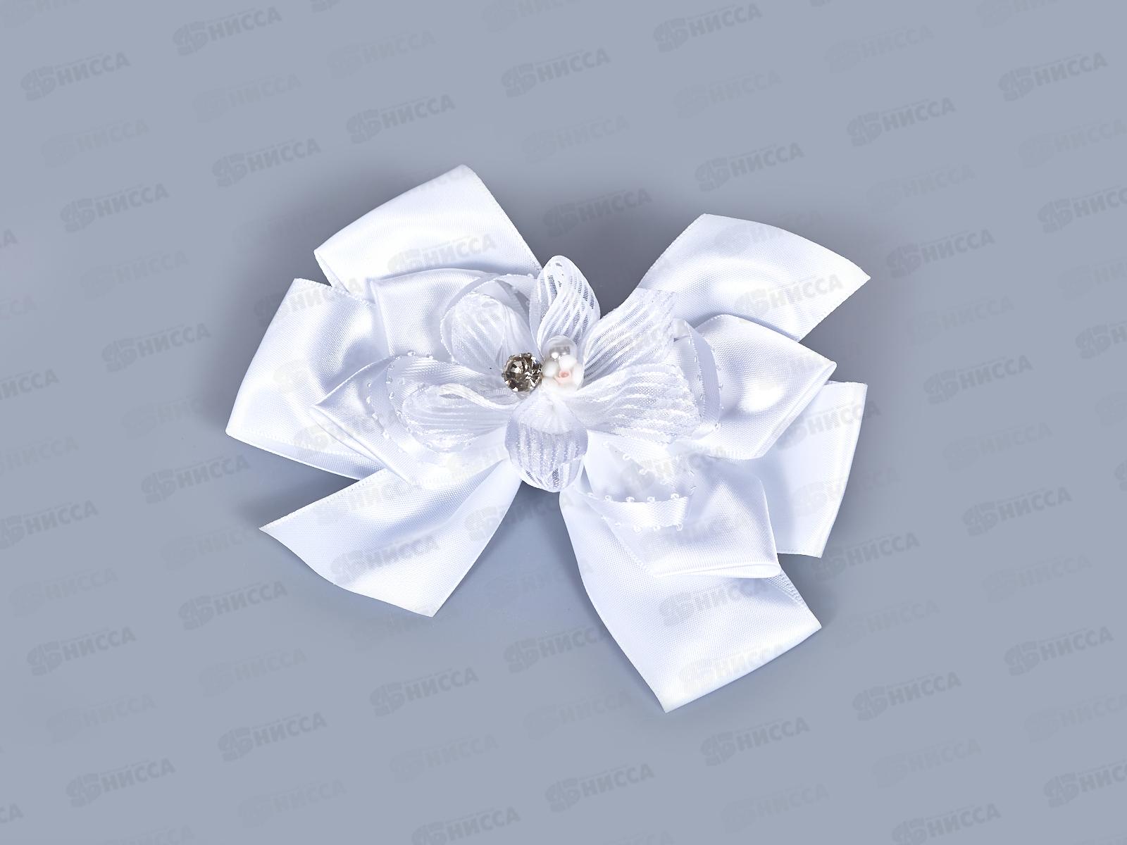 Резинка  д/в &quotШкольница&quot бант цветок 12*8см белый 6970568