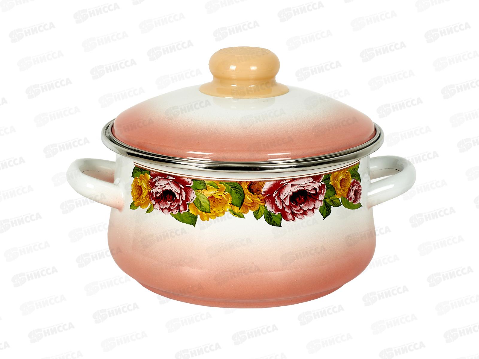 Кастрюля 2,0л эмал. с элементом &quotтор&quot 01-В1610/6 Пион *4