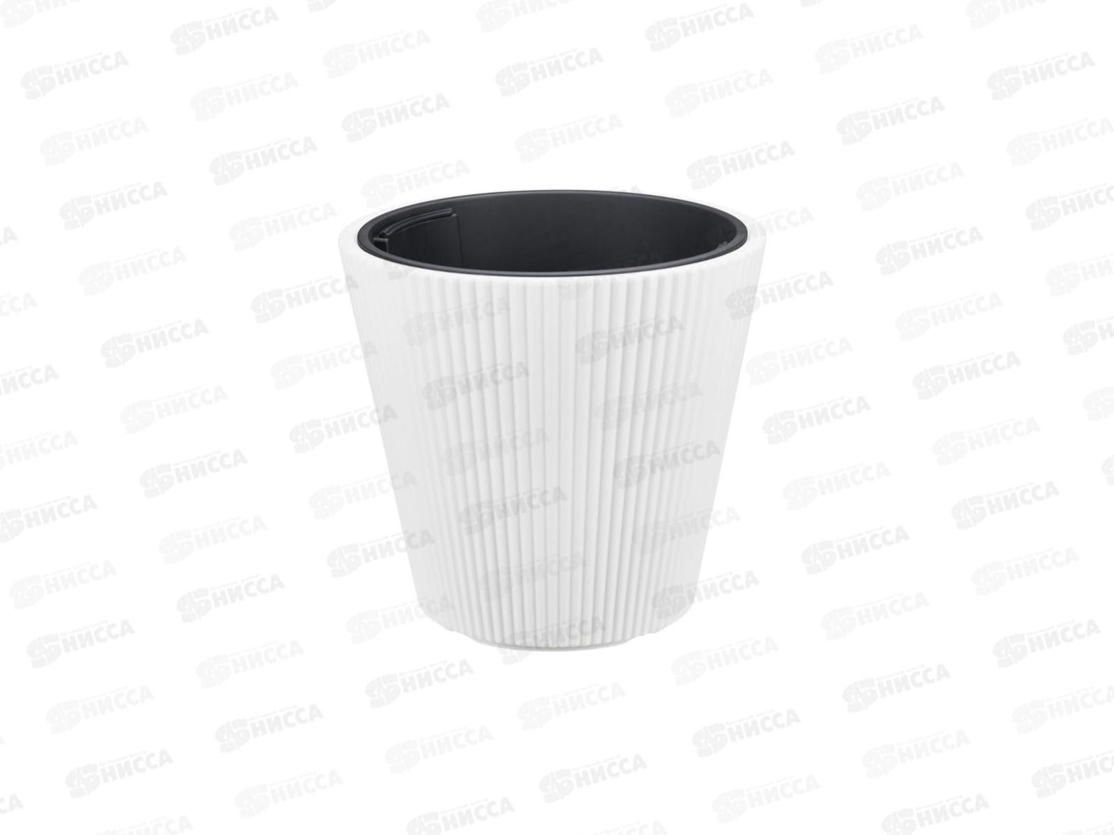 Кашпо  СТРИП 30л со вставкой Белый М3413 *1