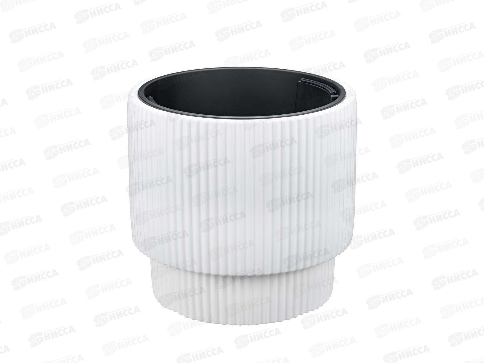 Кашпо  СТРИП 40л со вставкой Белый М3414 *1