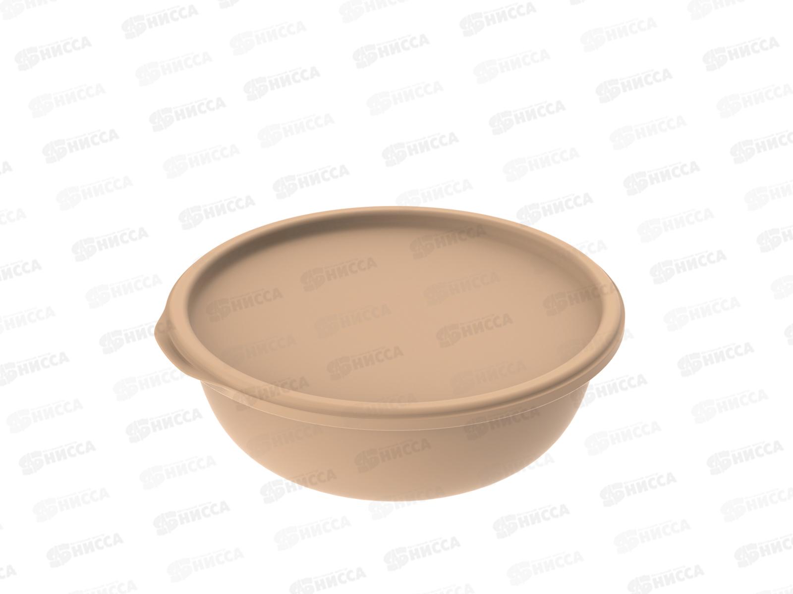 Миска 1,3л с крышкой &quotШарм&quot (какао) АП 579  *50