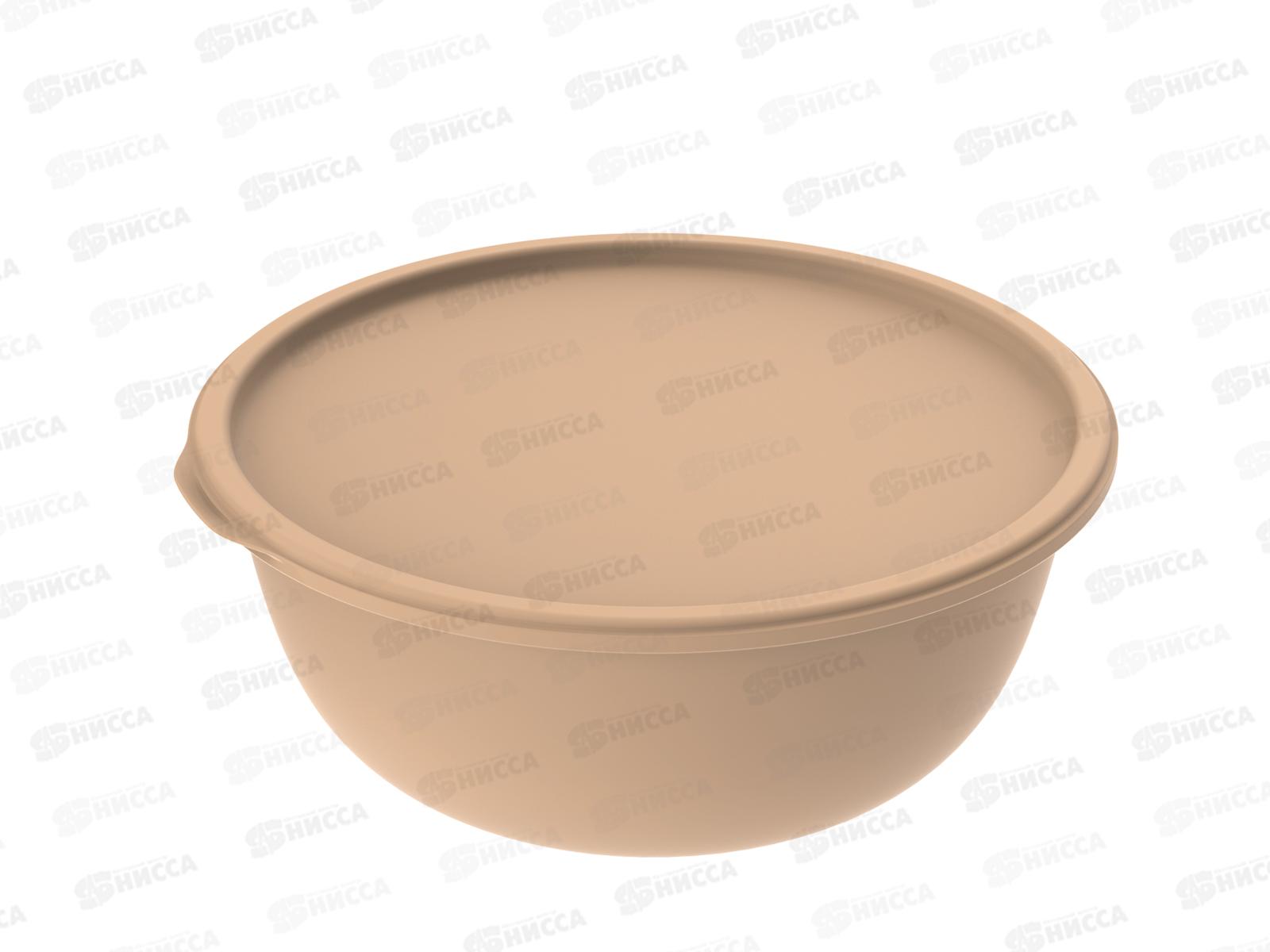 Миска 3,7л с крышкой &quotШарм&quot (какао) АП 581  *60