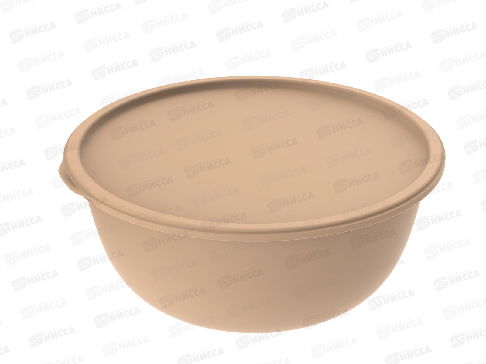 Миска 5,6л с крышкой "Шарм" (какао) АП 582  *50