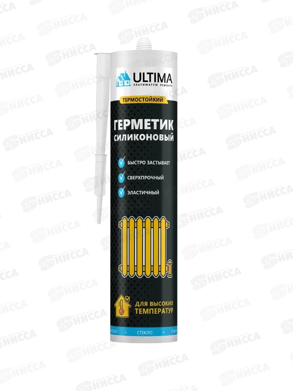 Герметик ULTIMA High Temp 240мл, силиконовый термостойкий, красный *12